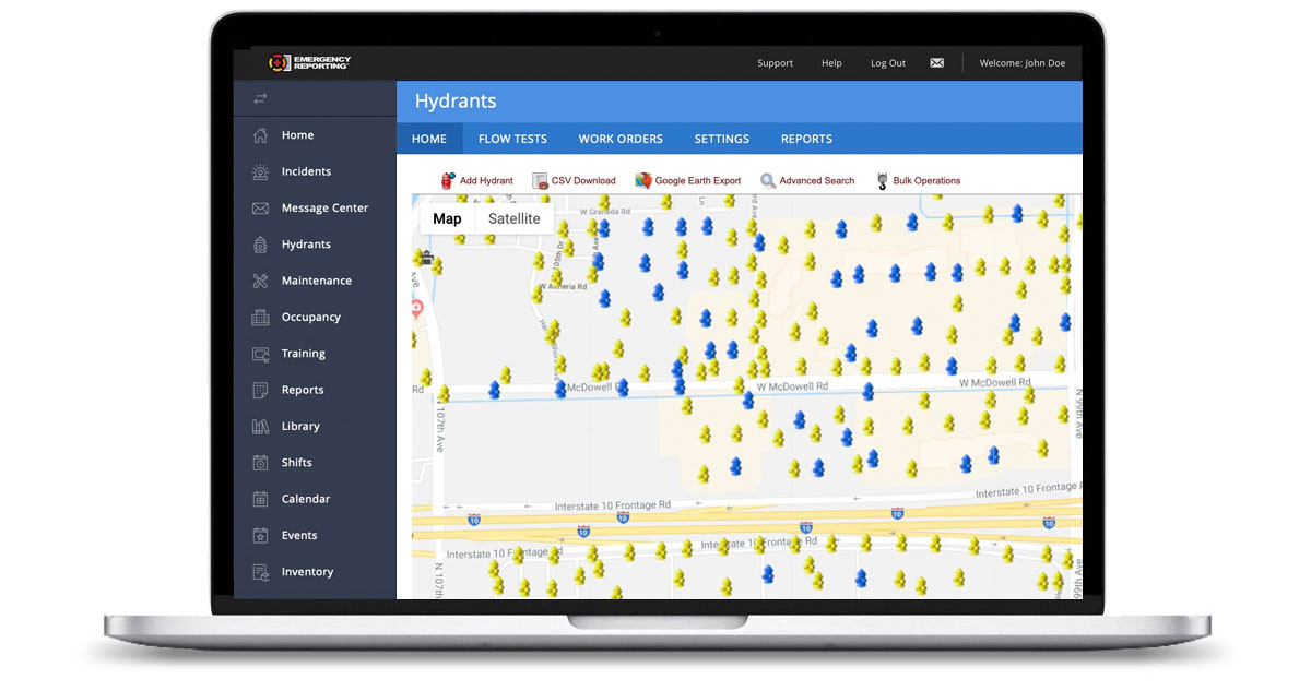 Hydrants Module Screenshot
